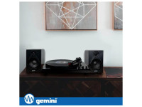 Gira-Discos 33/45/78RPM Preto C/ 2 Colunas GEMINI Gira-Discos 33/45/78RPM Preto C/ 2 Colunas GEMINI
